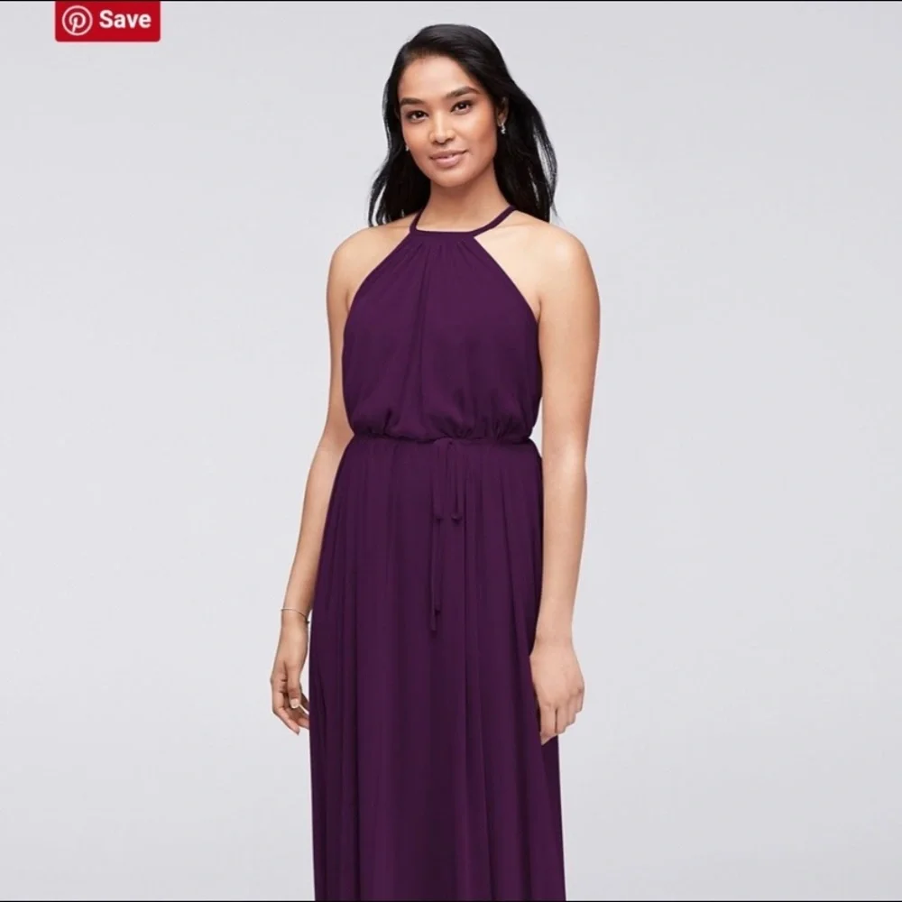 David’s bridal Bridesmaid dress! Beautiful plum color and very versatile! - Picture 1 of 3